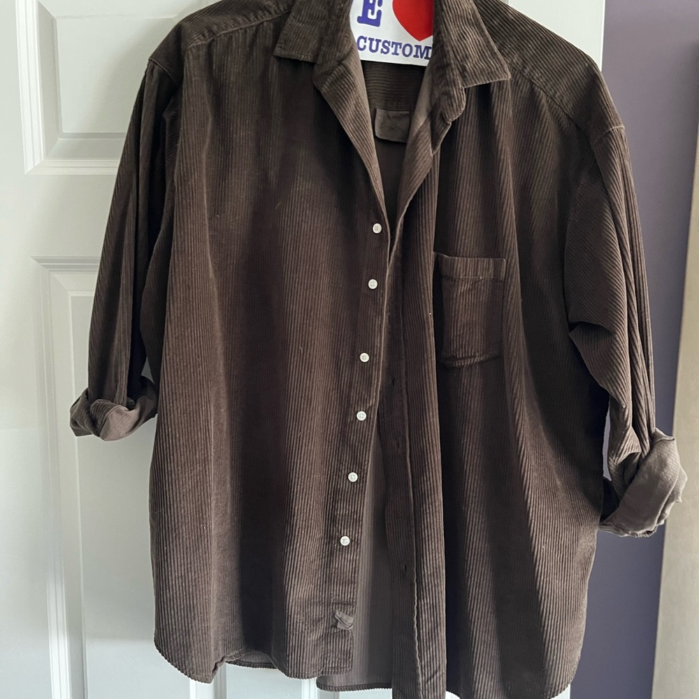 Frank and Eileen Shirley Brown Corduroy Shirt Large Reasonable offers considered
